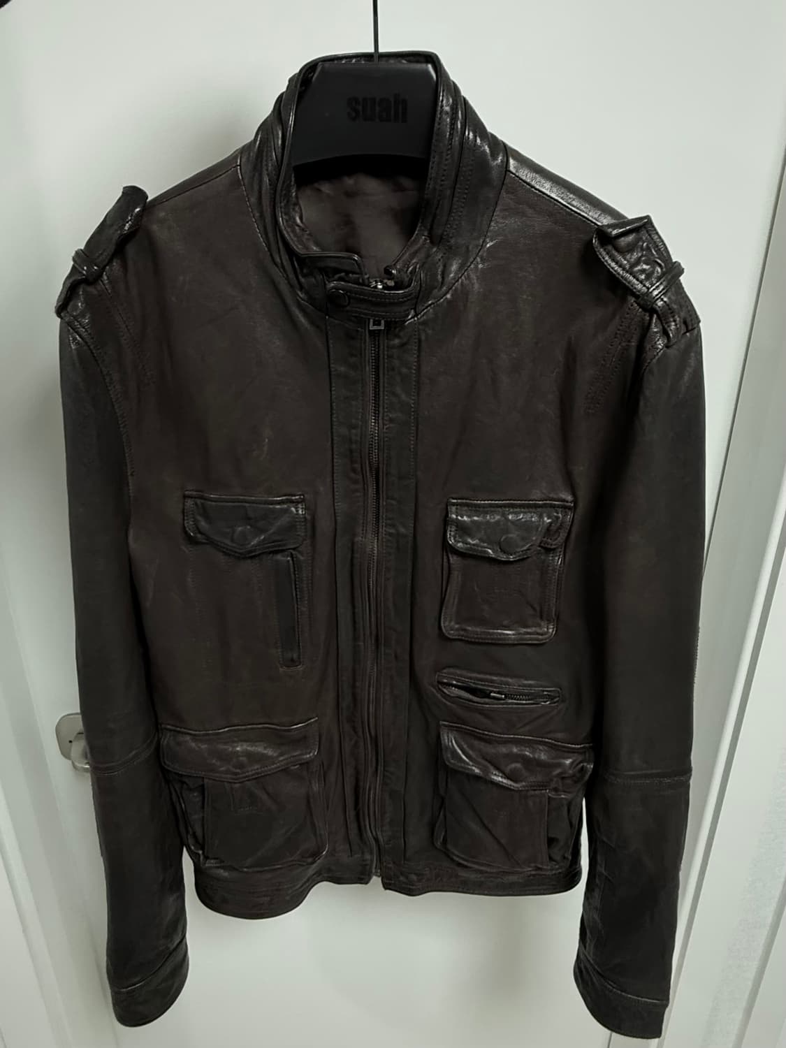 leather field jacket 상품이미지1