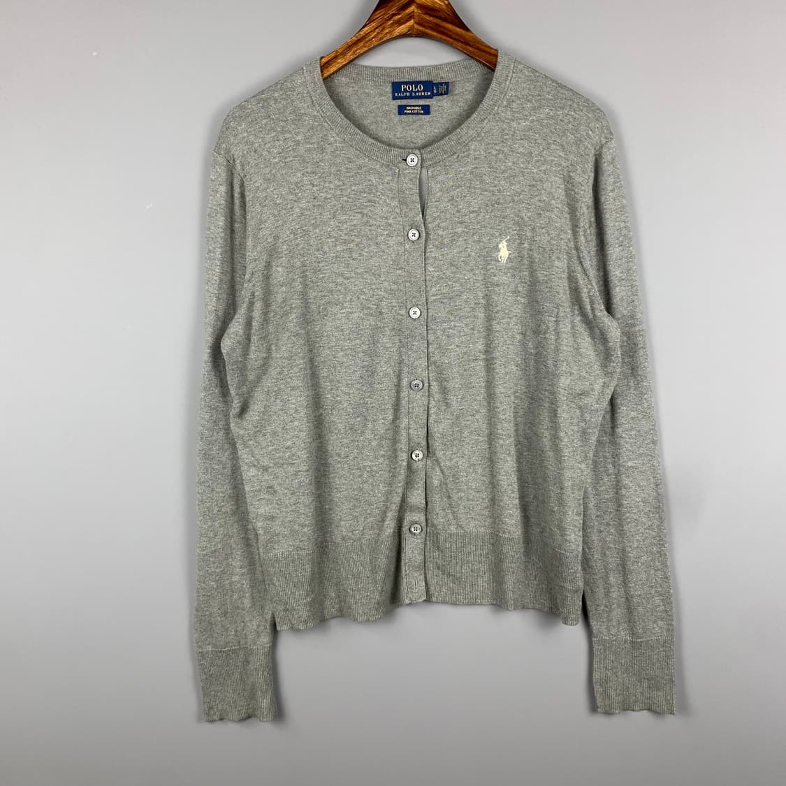 폴로 랄프로렌 신형 그레이 버튼 니트 가디건 상품이미지2