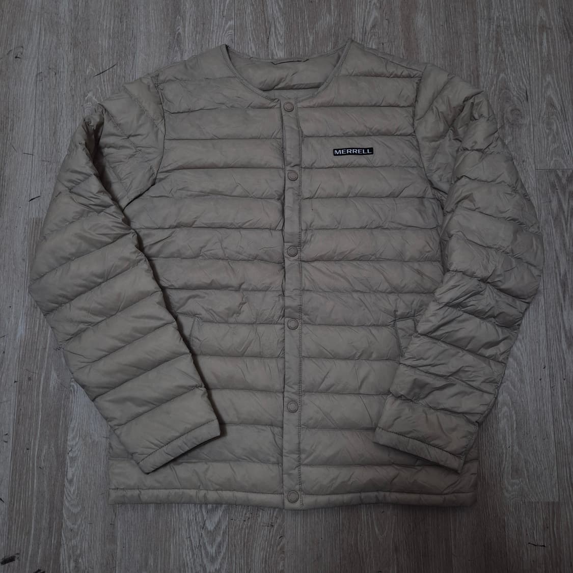 머렐 라이트 우모 구스다운 노카라 경량패딩 자켓 M(95) 상품이미지1