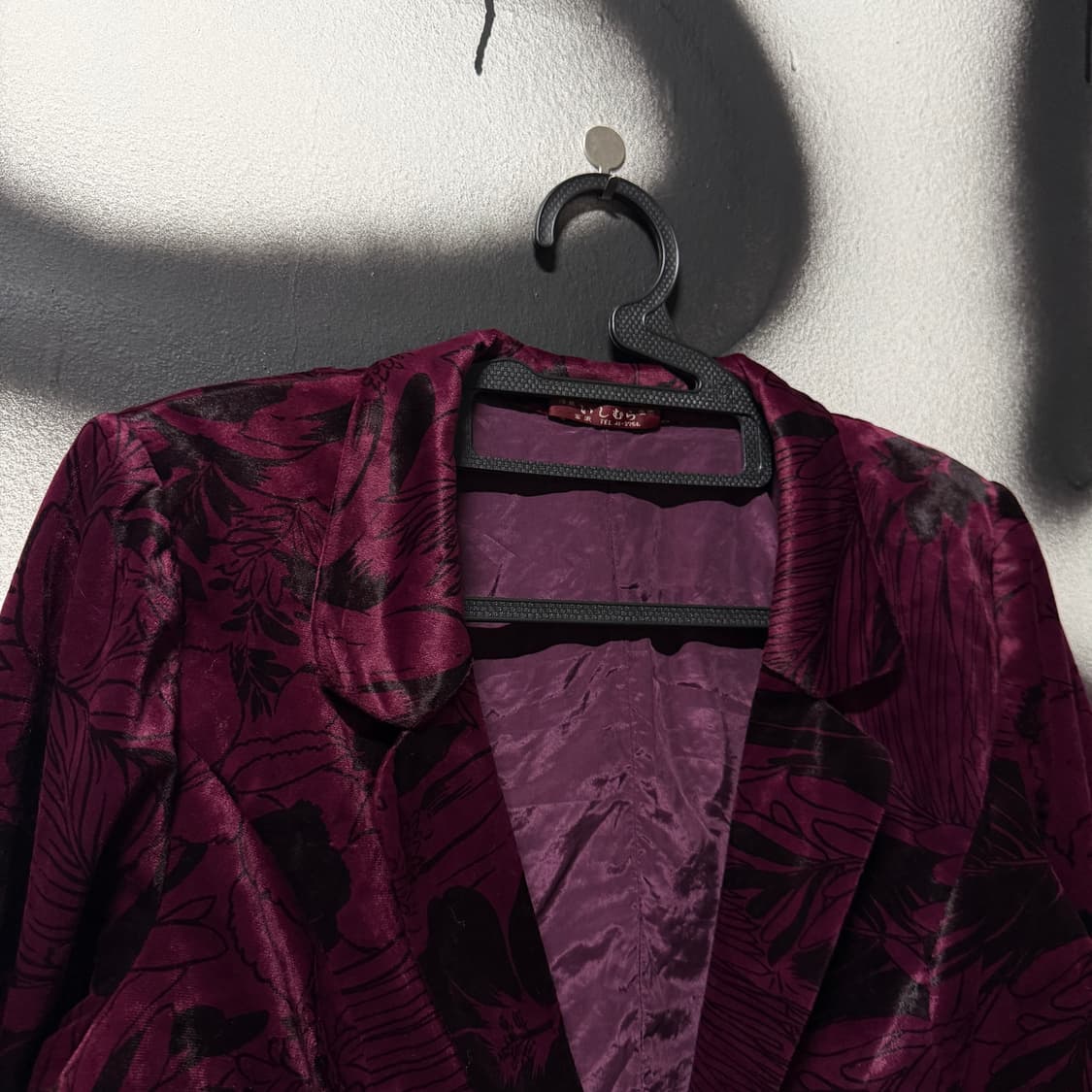 VTG 빈티지 플럼 벨벳 블레이저 자켓 상품이미지3