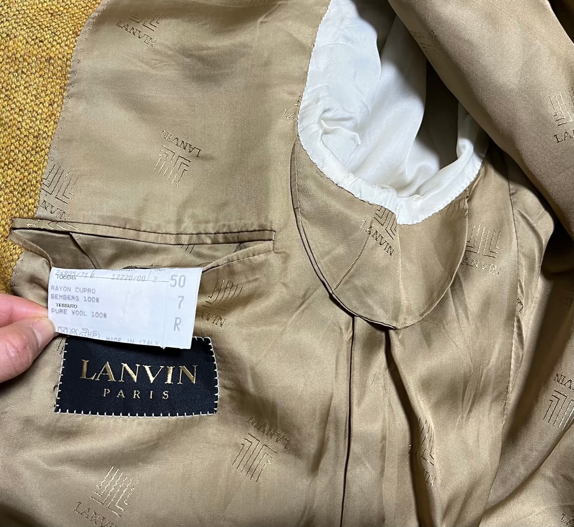 명품 LANVIN 랑방 옐로우 울 자켓 50 상품이미지2