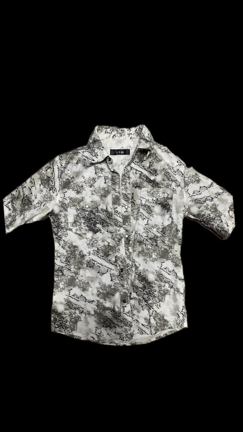 빈티지 파이톤패턴 반팔셔츠 상품이미지1