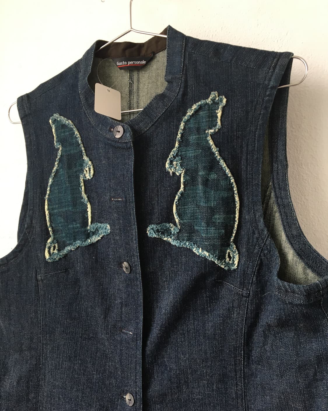 Patch point high neck vest 상품이미지4