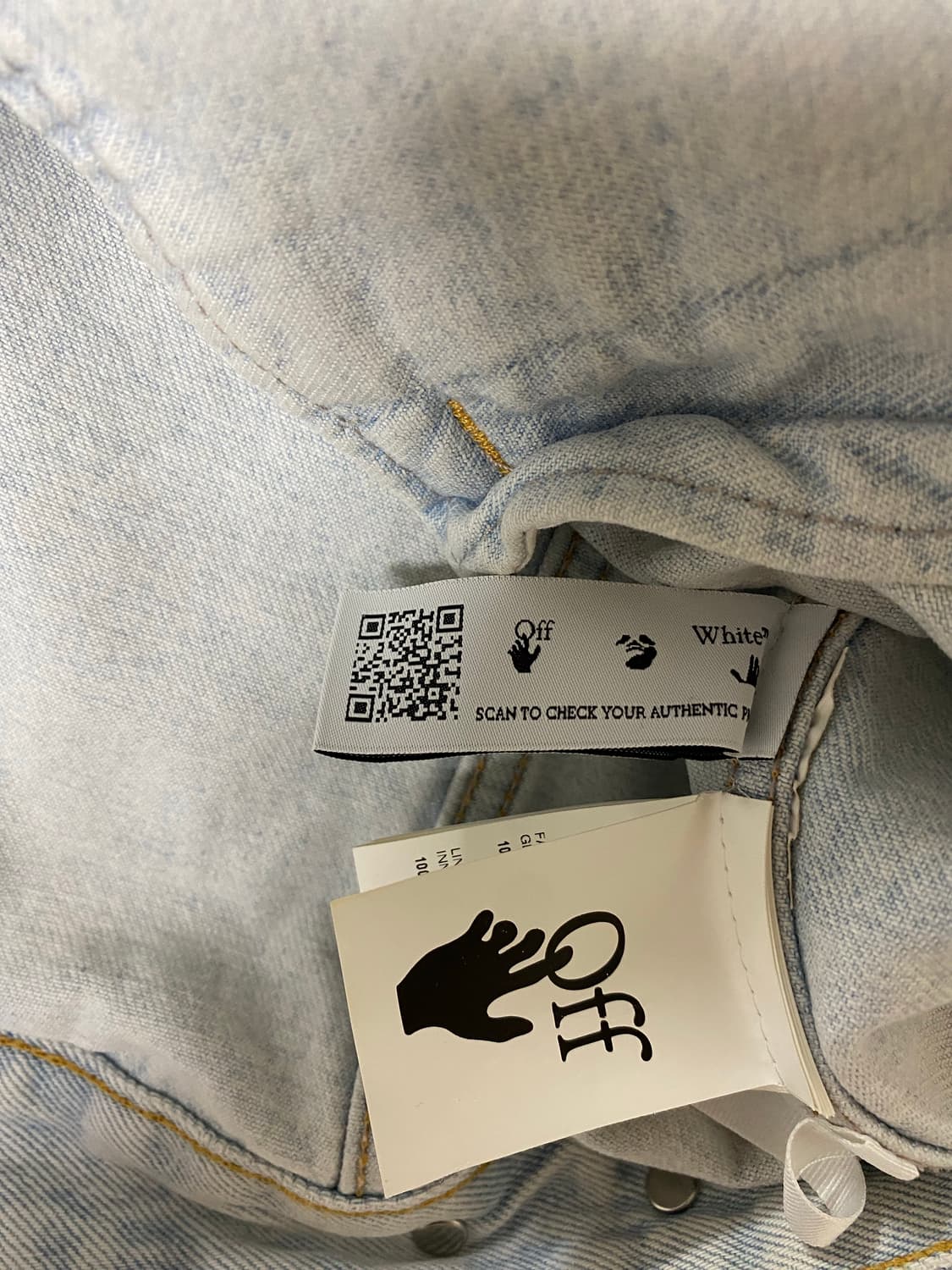 (마지막가격)오프화이트 다이애그 레귤러 자켓 라이트 블루 상품이미지4