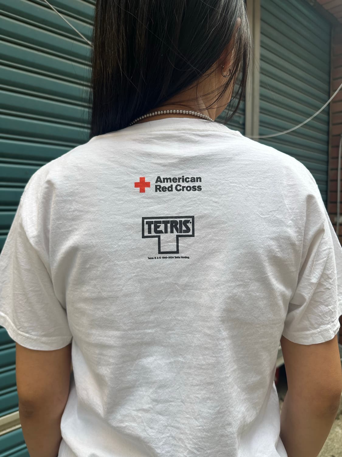 American Tetris print logo T-shirt 상품이미지6