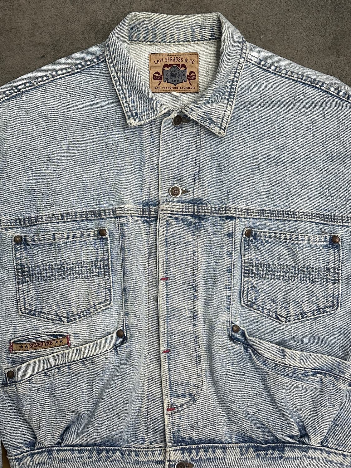 90s Levi's SilverTab 데님 봄버 자켓 M 상품이미지3