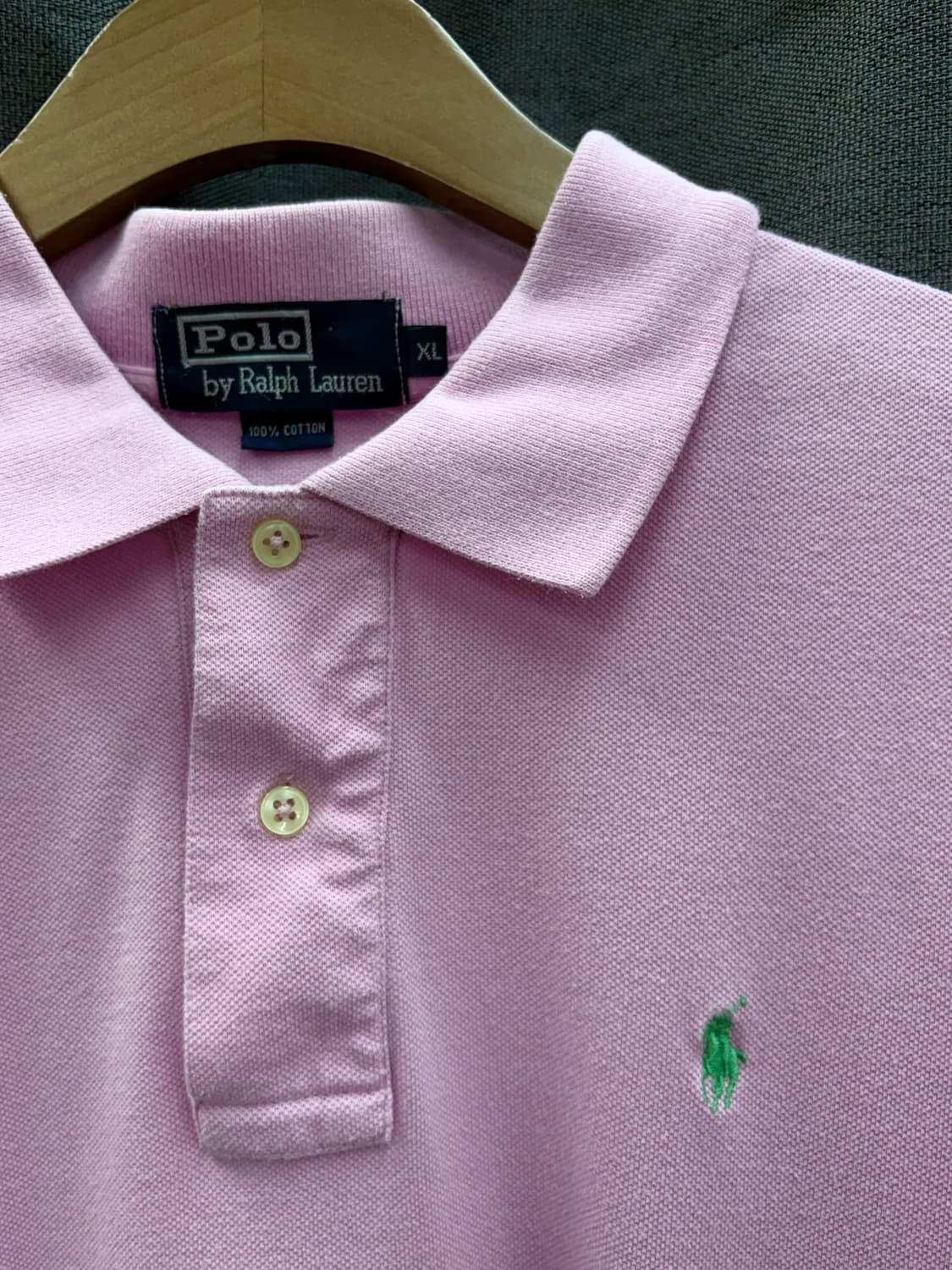 폴로 랄프로렌 반팔 PK 카라 티 핑크 XL 상품이미지5