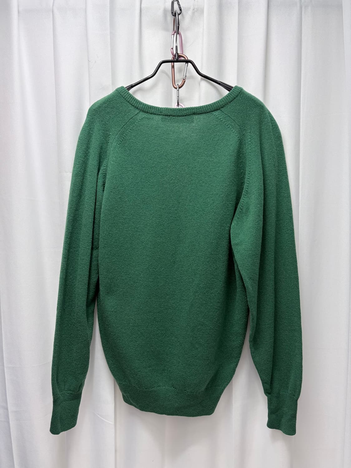 90s 버버리 램스울 브이넥 니트 그린 38 상품이미지3