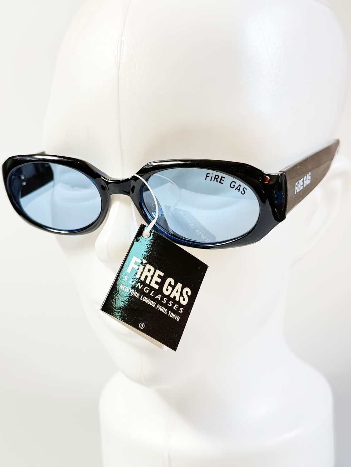 90s FIRE GAS 볼드 스퀘어 블루 틴트 빈티지 선글라스 상품이미지8