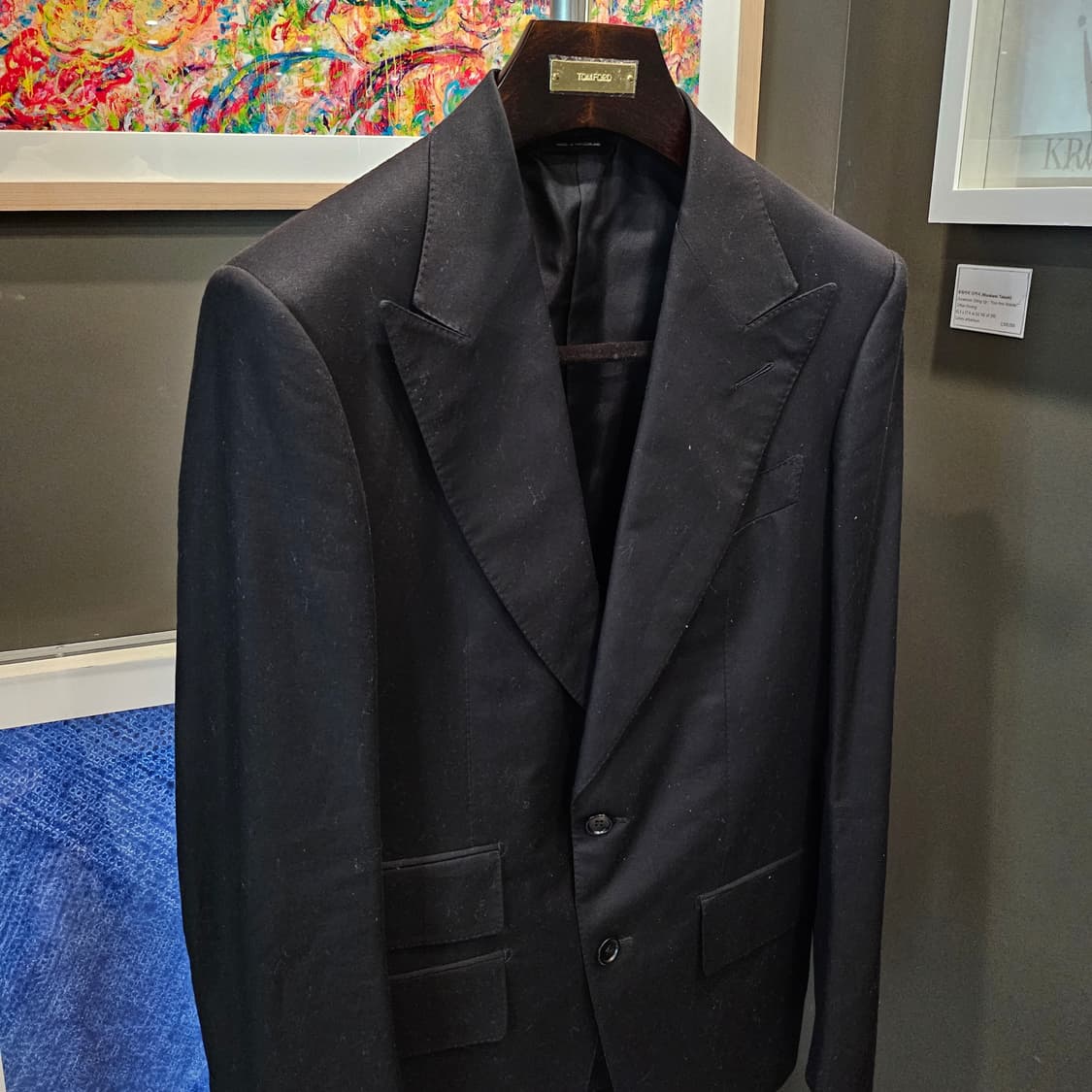 톰포드 아티쿠스 메탈 탭 투피스 블랙 수트셋업 상품이미지2