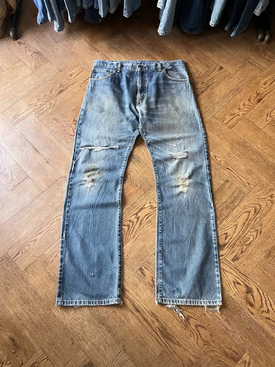 [38]리바이스 USA 517 빈티지 디스트로이드 플레어핏 데님 팬츠 상품이미지1