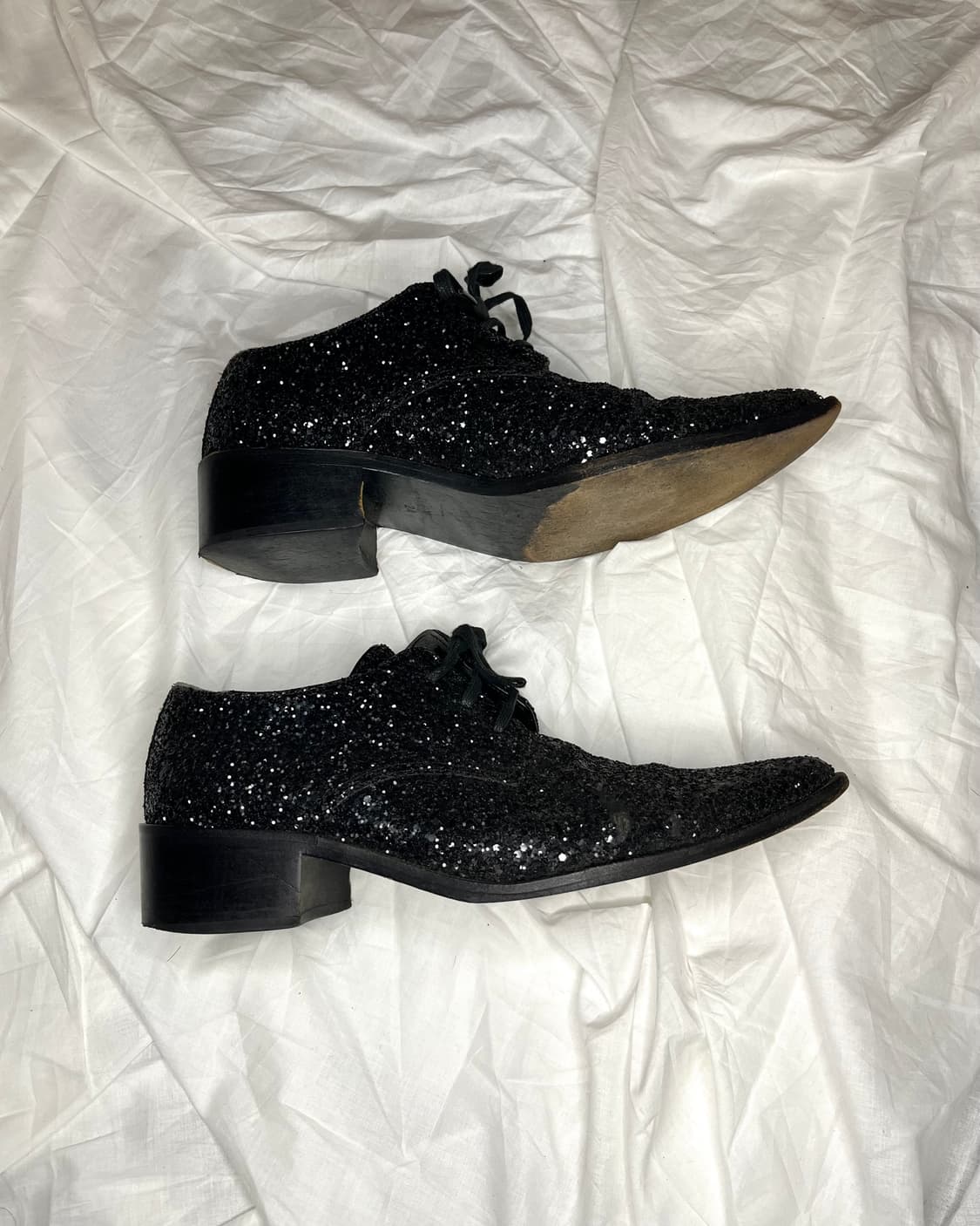 꼼데가르송 트리콧 블랙 글리터 옥스포드 슈즈 상품이미지4
