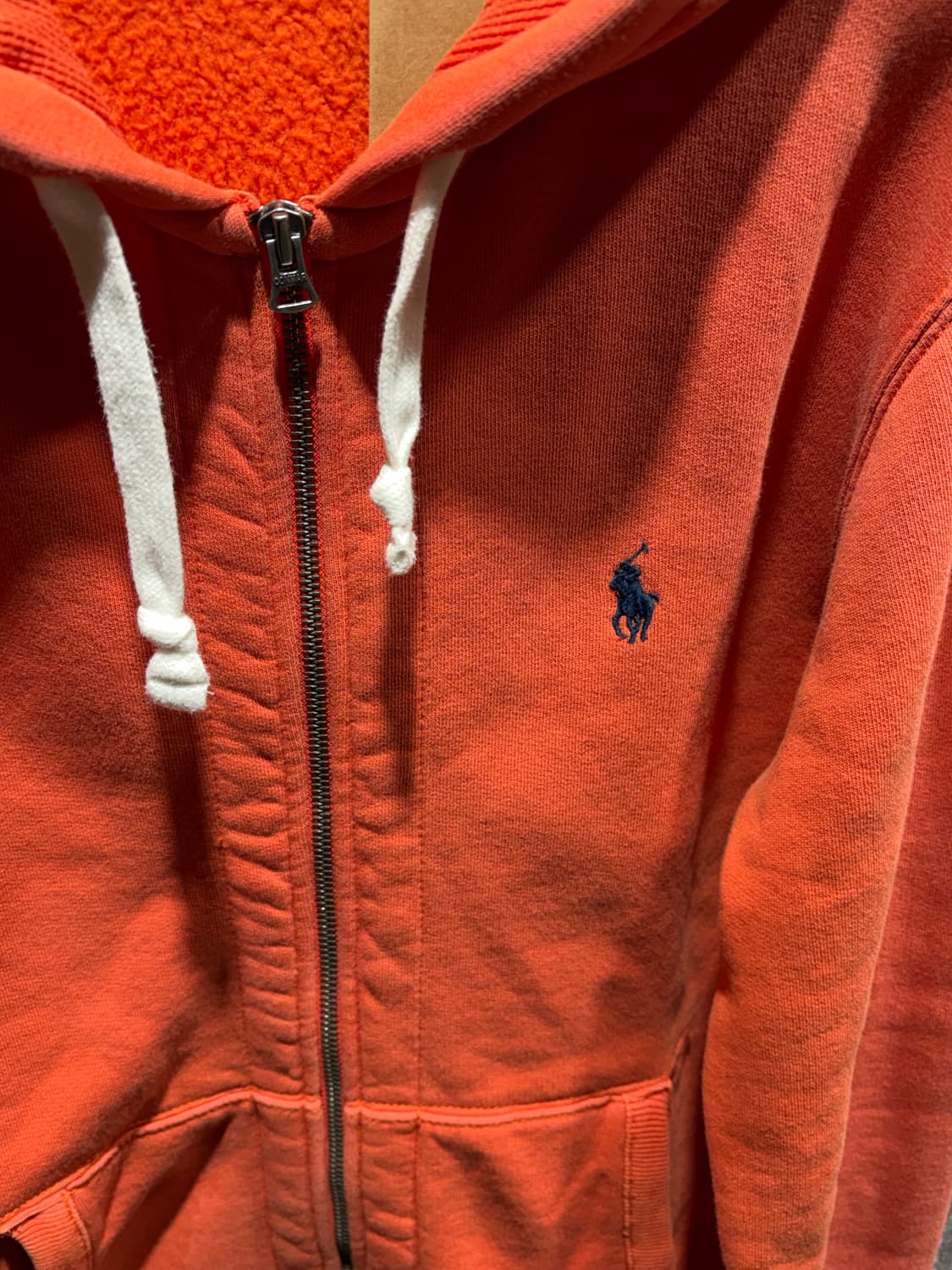 S 폴로랄프로렌 오렌지 와플 후드집업 상품이미지4