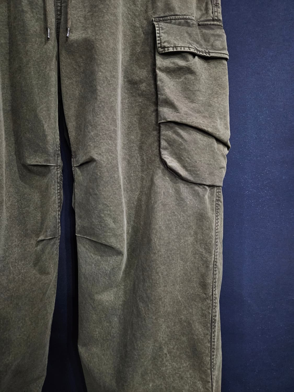 H&M 에이치앤엠 멜란지 카키 남성 허리 36 카고팬츠  상품이미지5