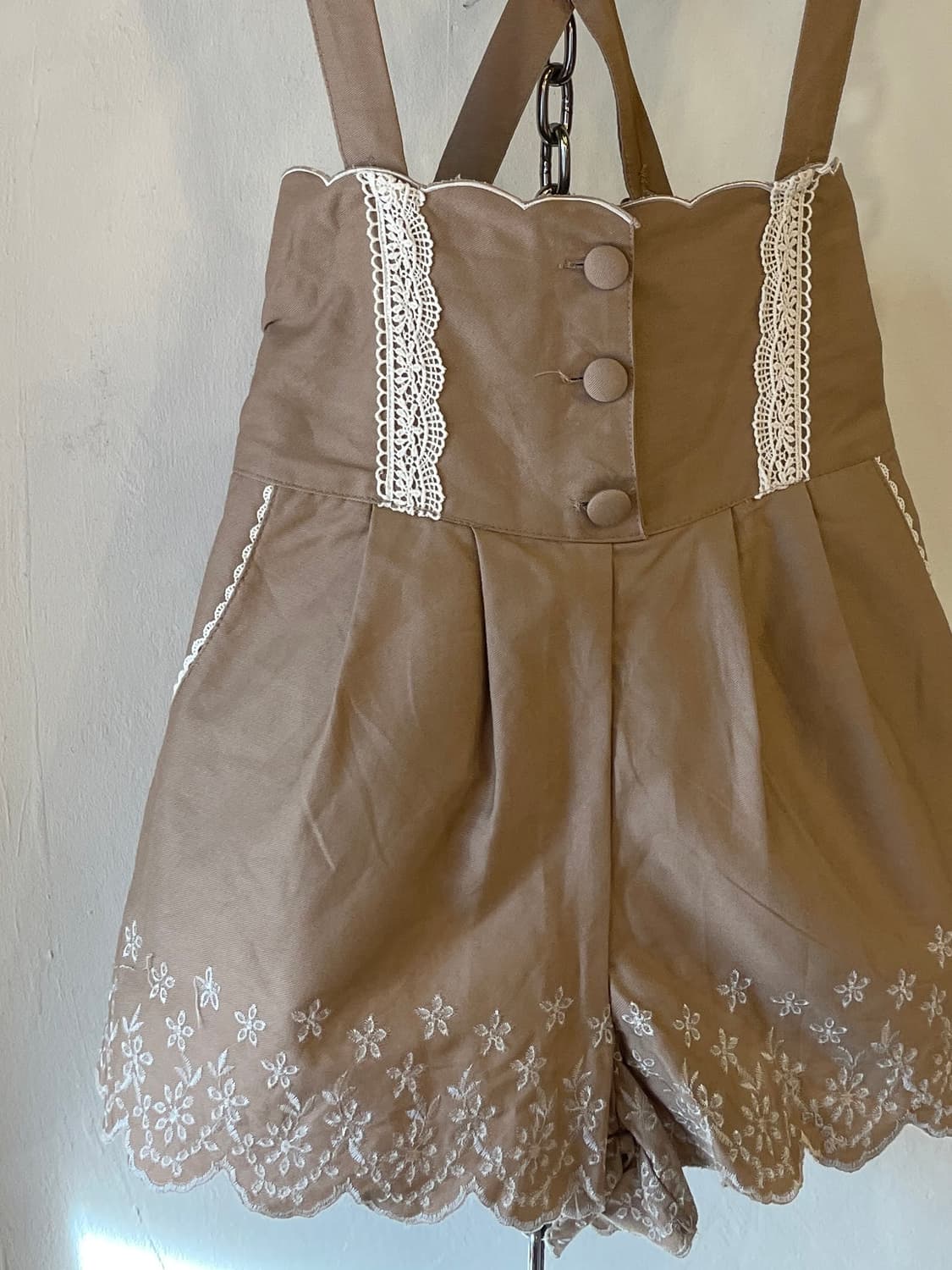 liz lisa 리즈리사 서스펜더 브라운 멜빵 팬츠 라떼 갸루 러블리 상품이미지6