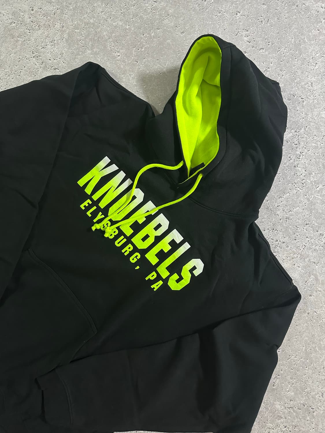 00s usa Knoebels 네온 포인트 후드 티셔츠 상품이미지1