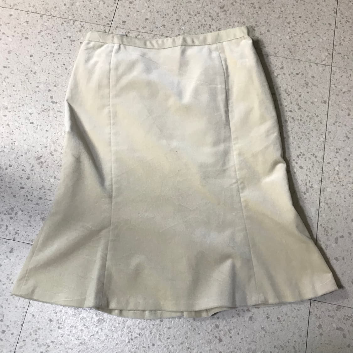 빈티지 아이보리 세트룩 ¡ 스퀘어넥 니트 목폴라 머메이드 스커트 상품이미지6