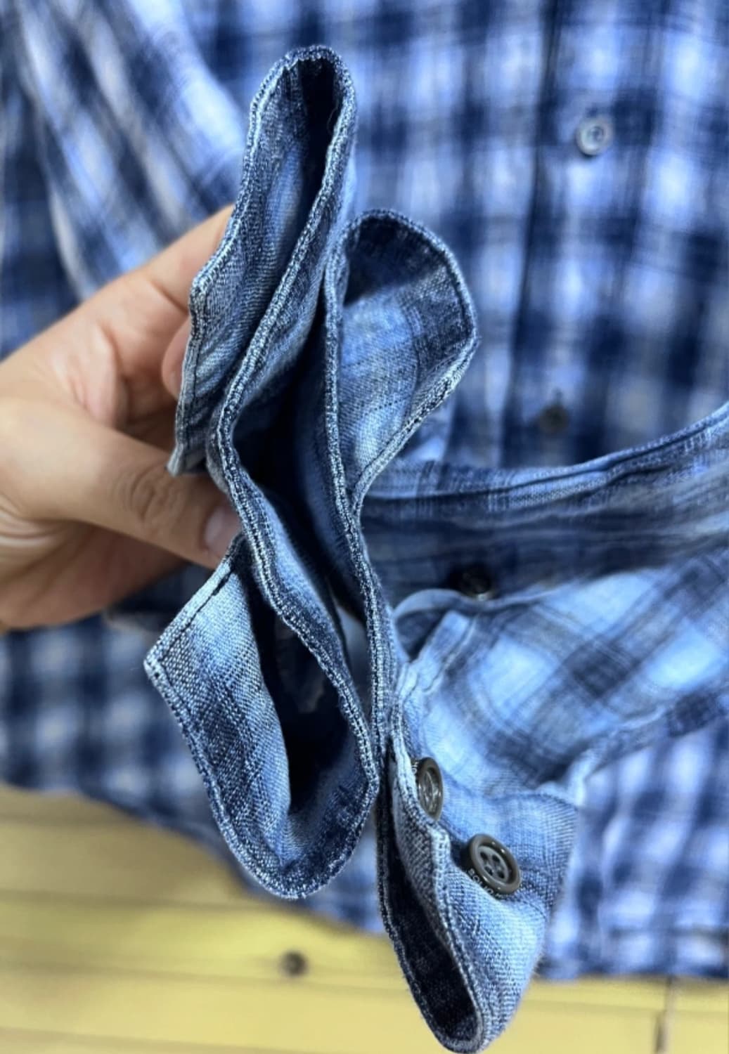 솔리드옴므 남성 체크린넨셔츠
 상품이미지4