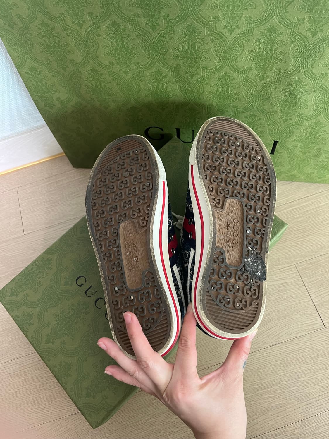 구찌 GG 테니스 데님 1977 스니커즈 35 상품이미지6