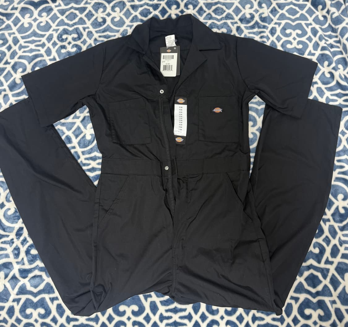 새상품) 디키즈 반팔 점프슈트 블랙 short S 워크복 작업복 상품이미지1