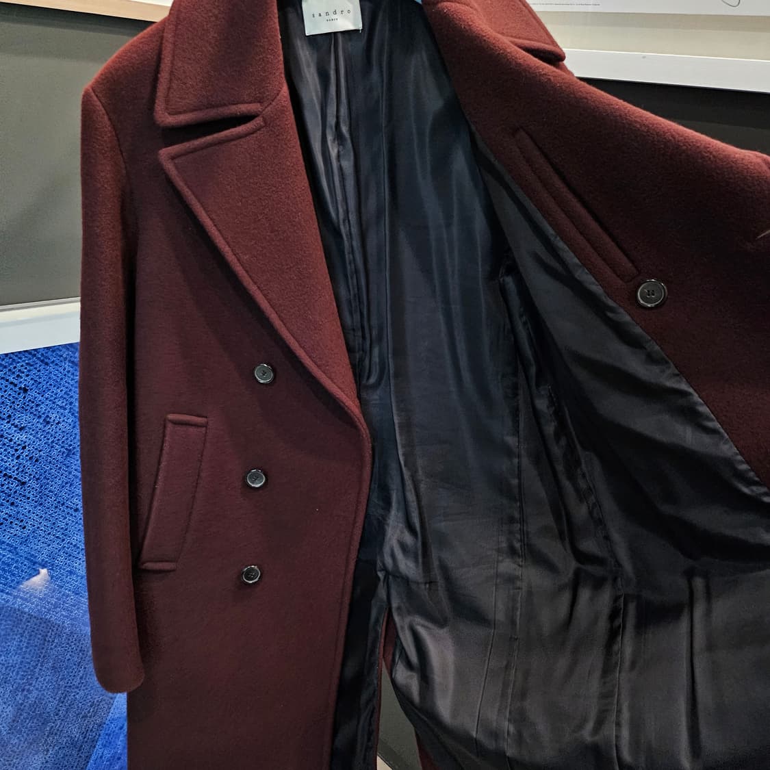 산드로 더블 브레스티드 더블 코트 상품이미지4