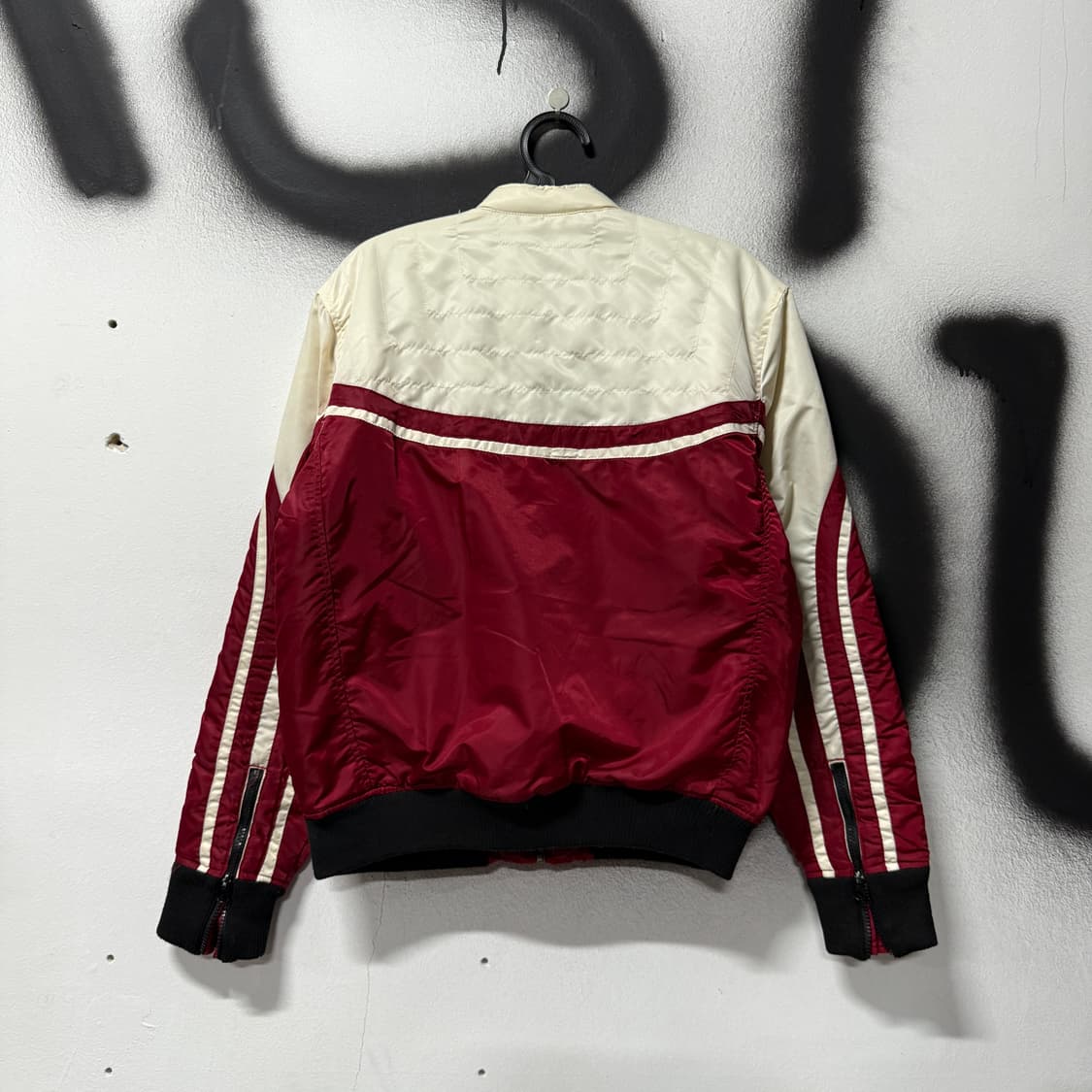 VTG 빈티니 멀티 패치 배색 크롭 레이싱 봄버 자켓 상품이미지2
