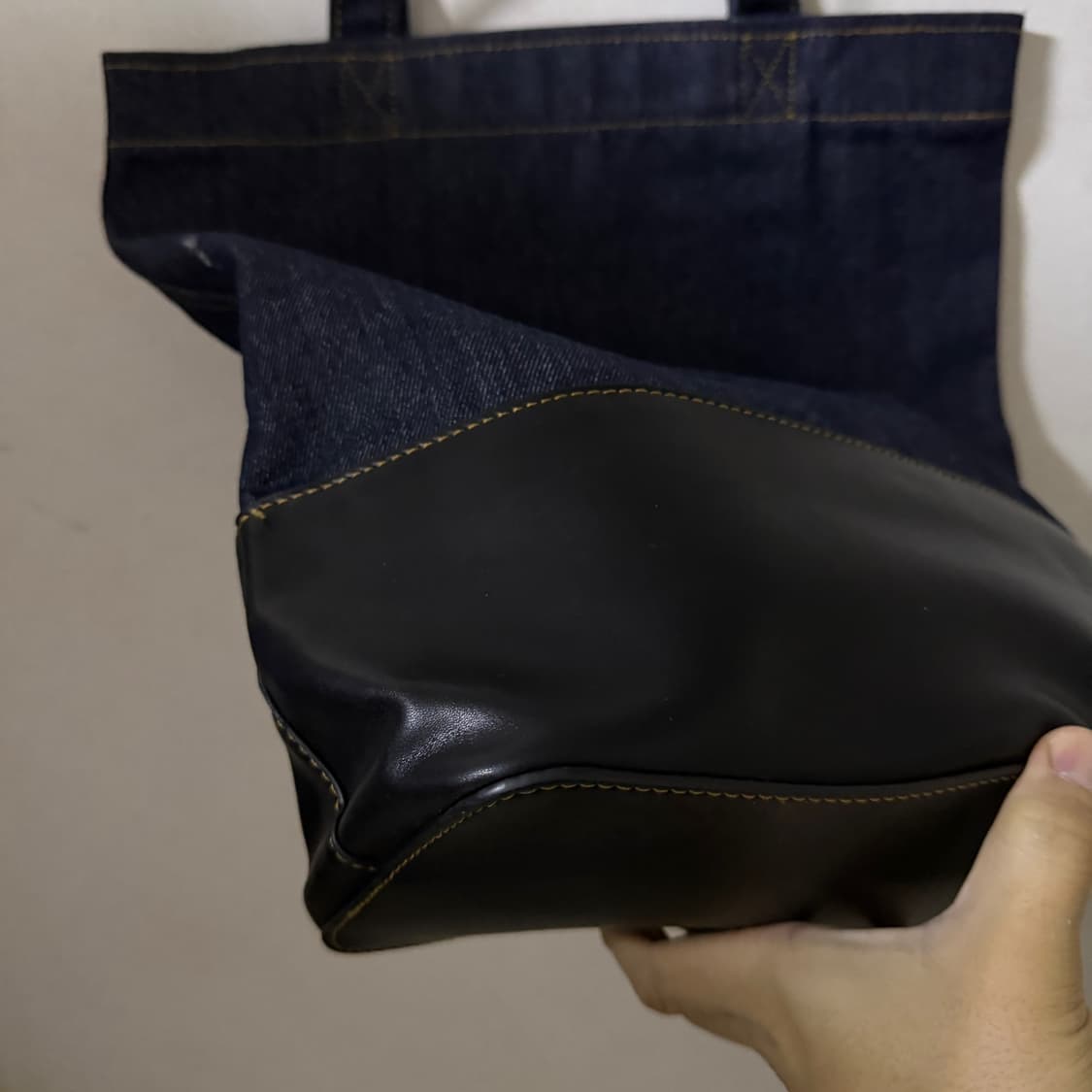 A.P.C 아페쎄 가죽배색 데님 토트백 상품이미지7