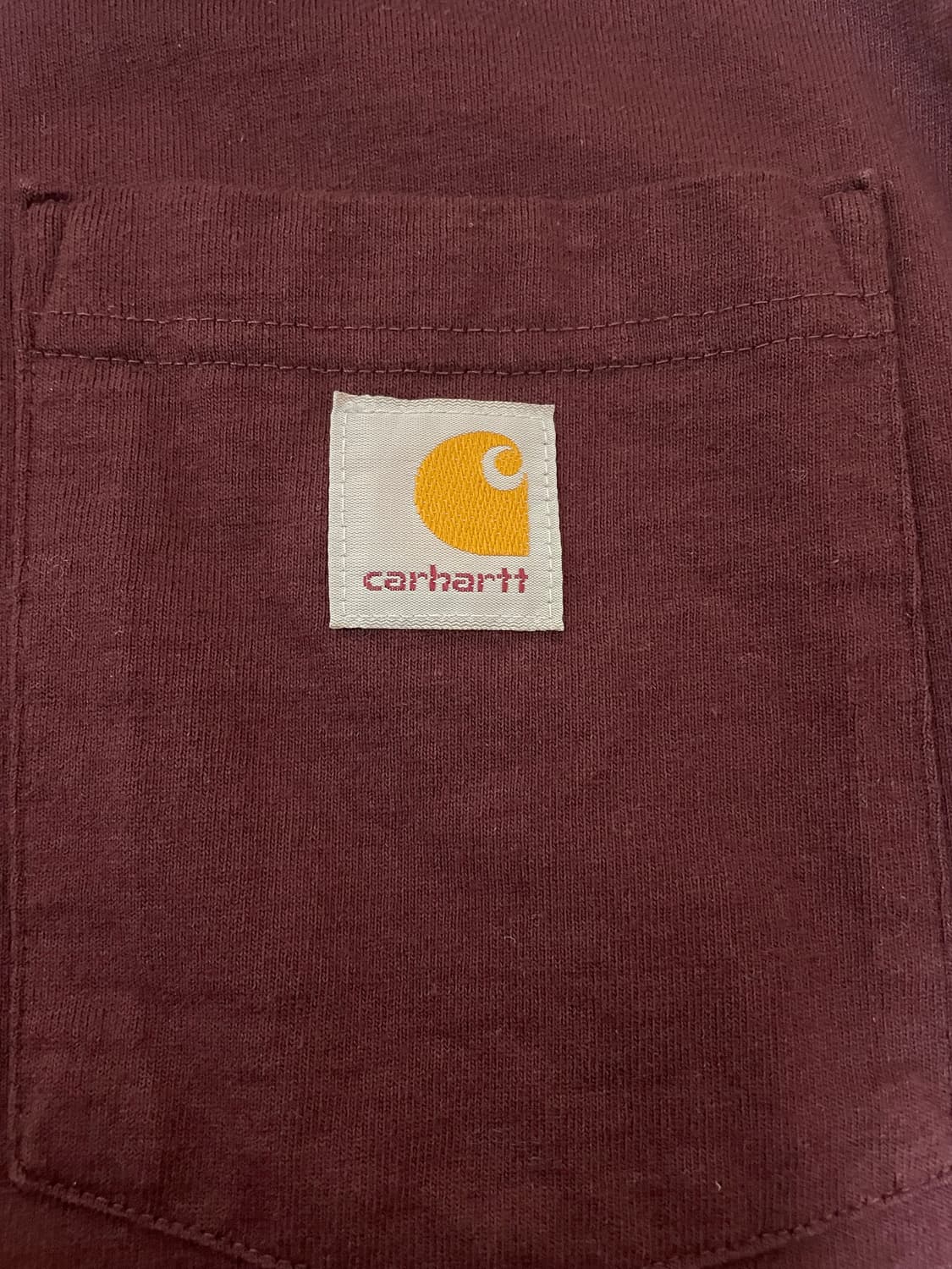 칼하트 루즈핏 포켓 롱슬리브 L (버건디) 상품이미지4