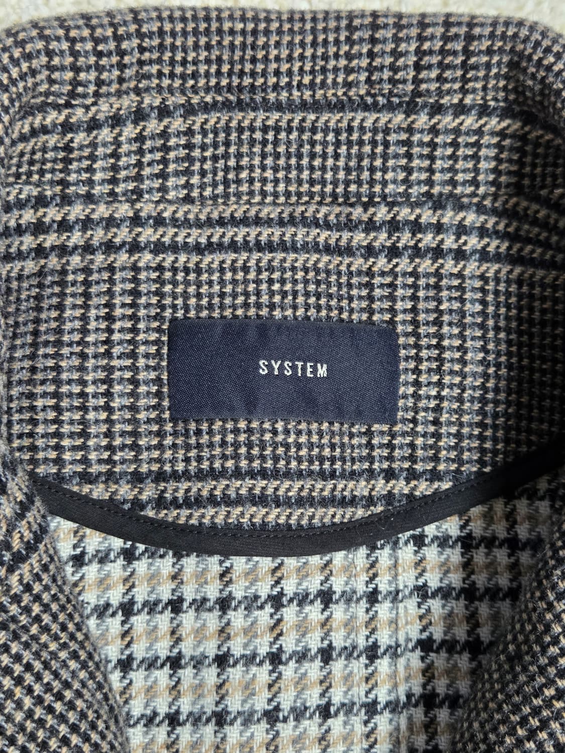 [시스템] 글렌 체크 울 블렌드 싱글 코트 | 00230 상품이미지3