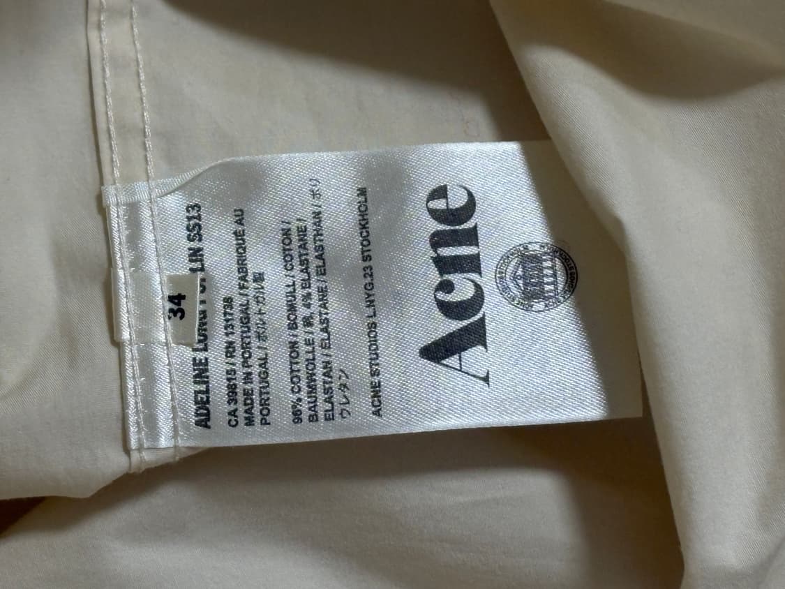 [34] 아크네 스튜디오 Adeline 롱 포플린 셔츠 상품이미지5