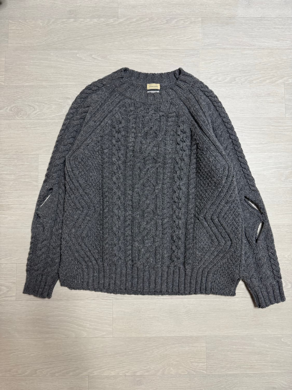 스테판쿡 케이블 니트 스웨터 그레이 상품이미지4