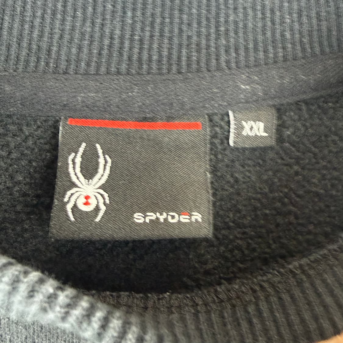 2XL) 스파이더 아치로고 맨투맨 블랙 상품이미지3