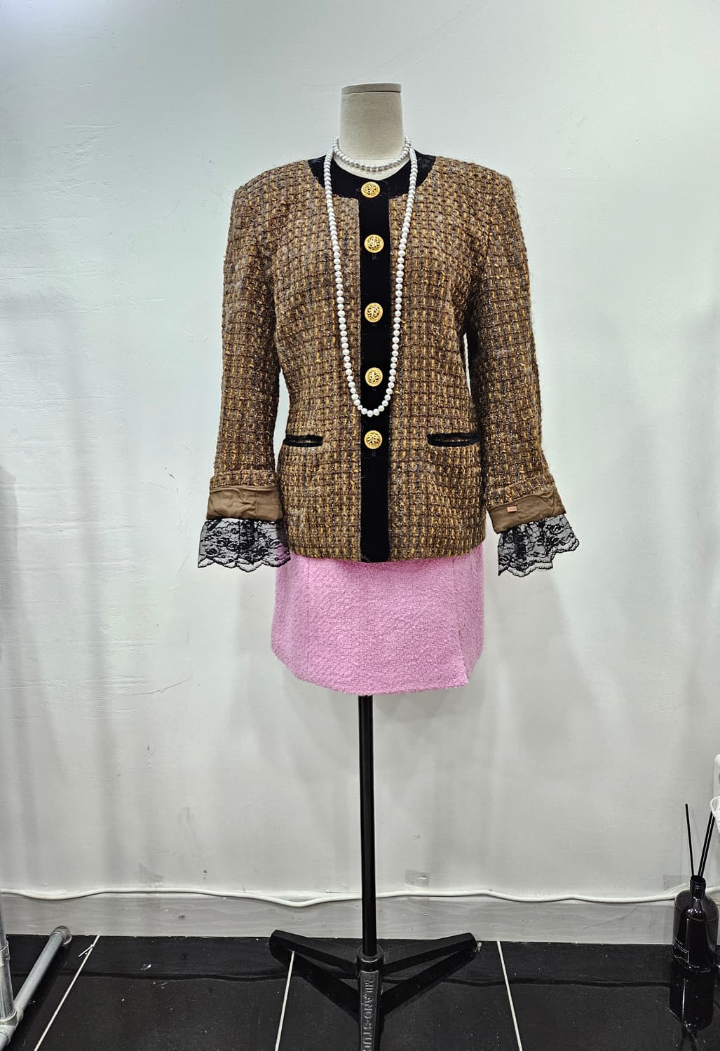 jpn Vintage 
브라운 울혼방 트위드 자켓 상품이미지2