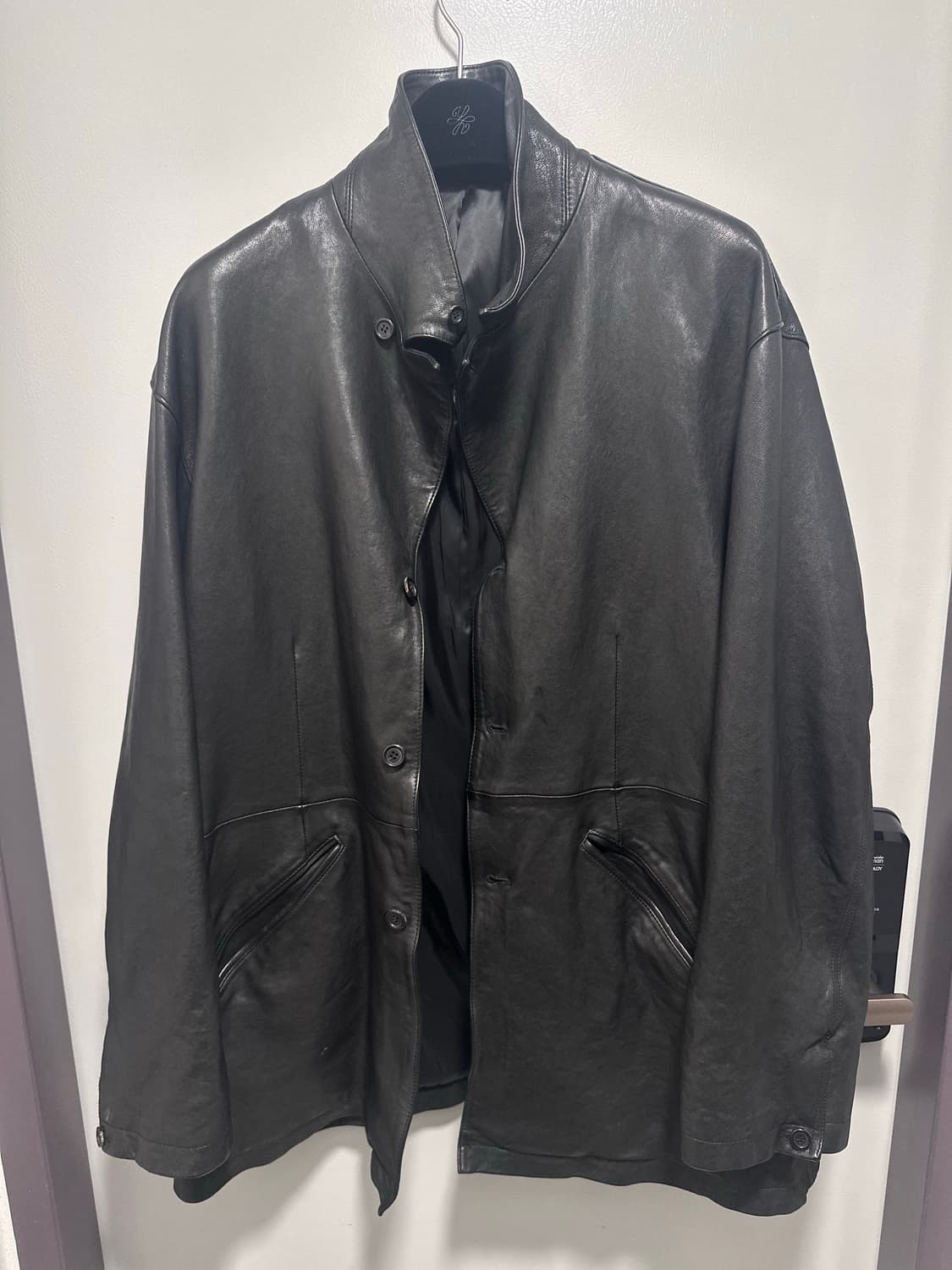 유스 워시드 레더 자켓 L 상품이미지4