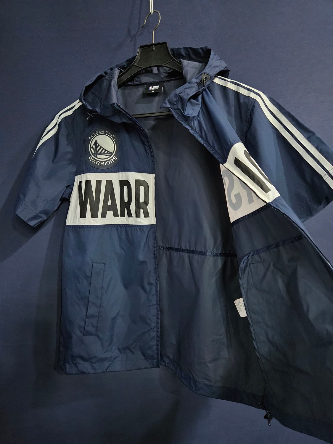 NBA 네이비 남성 95 후드 바람막이 반팔 집업자켓  상품이미지7