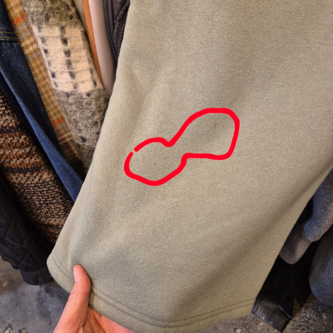 32~34인치 사이드 지퍼커스텀 카키 와이드 트레이닝팬츠  상품이미지5