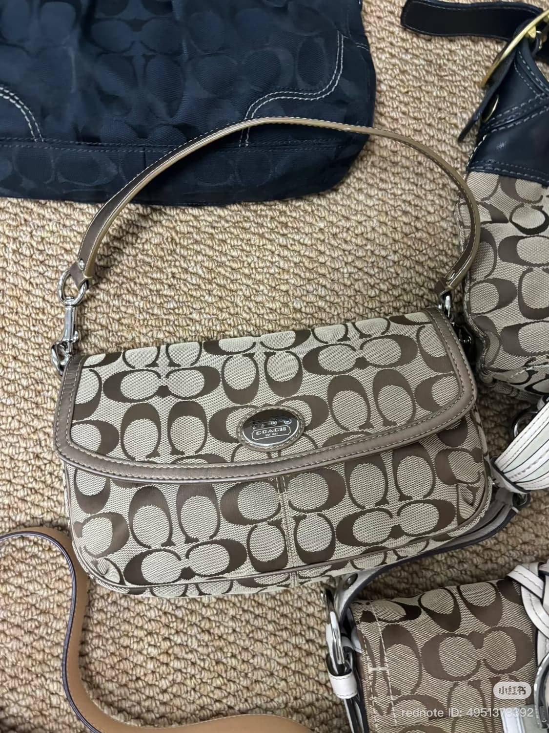 90s coach 코치 시그니처 브라운 숄더백 상품이미지2