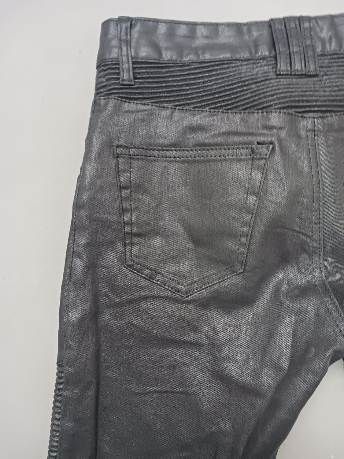 [30] 발망 블랙코팅 바이커진 청바지 상품이미지8