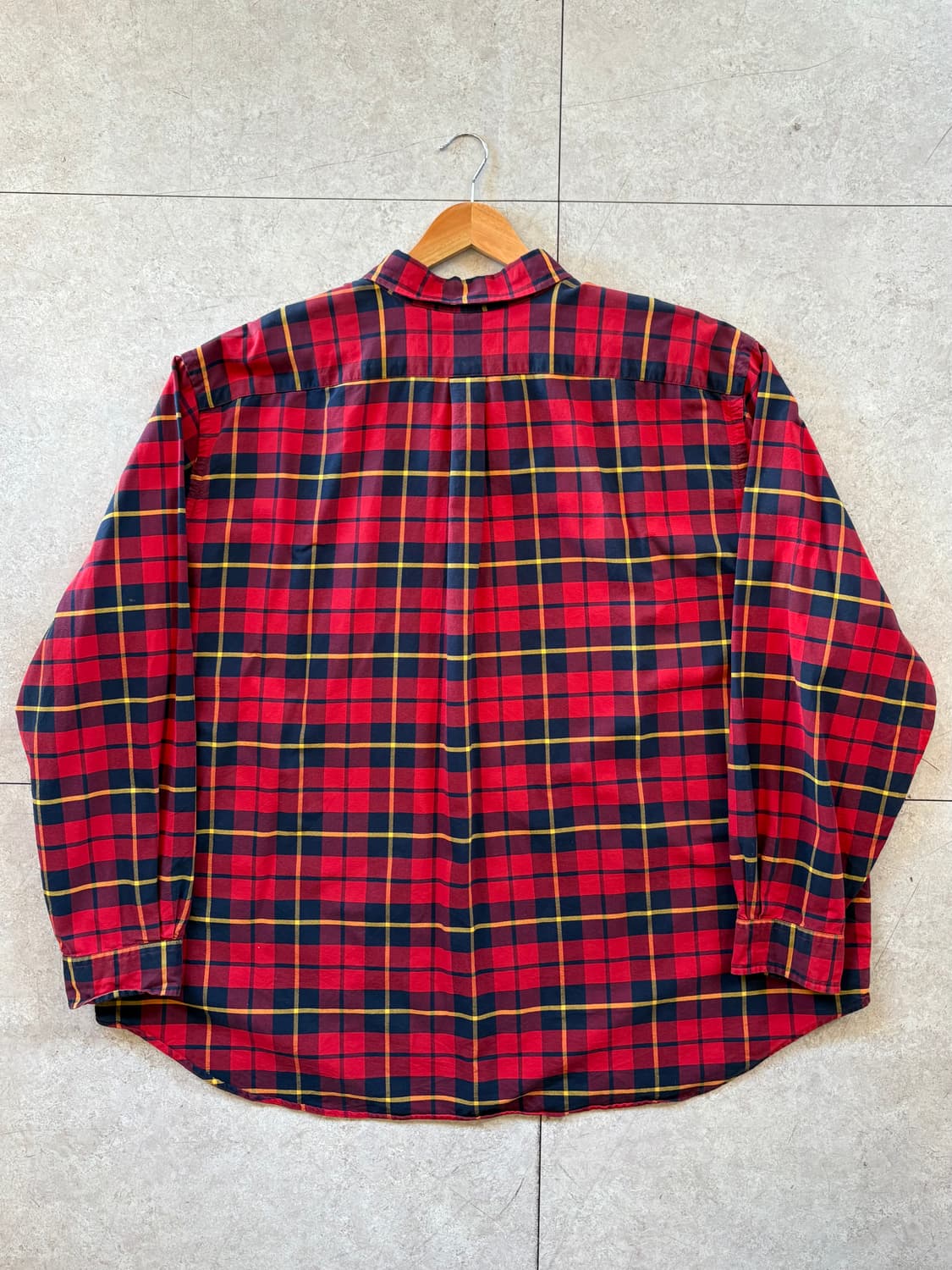 폴로 빅사이즈 레드 체크 셔츠 3XB 상품이미지6