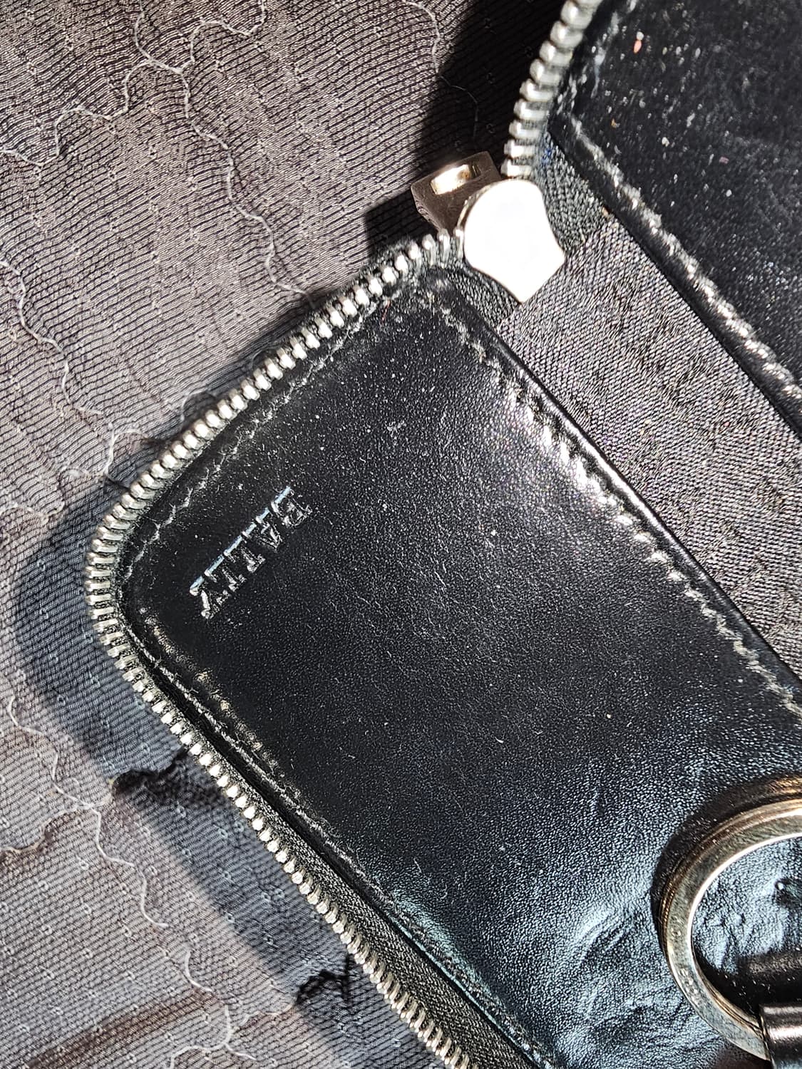 Bally 발리 블랙 가죽 키링 동전지갑 상품이미지8