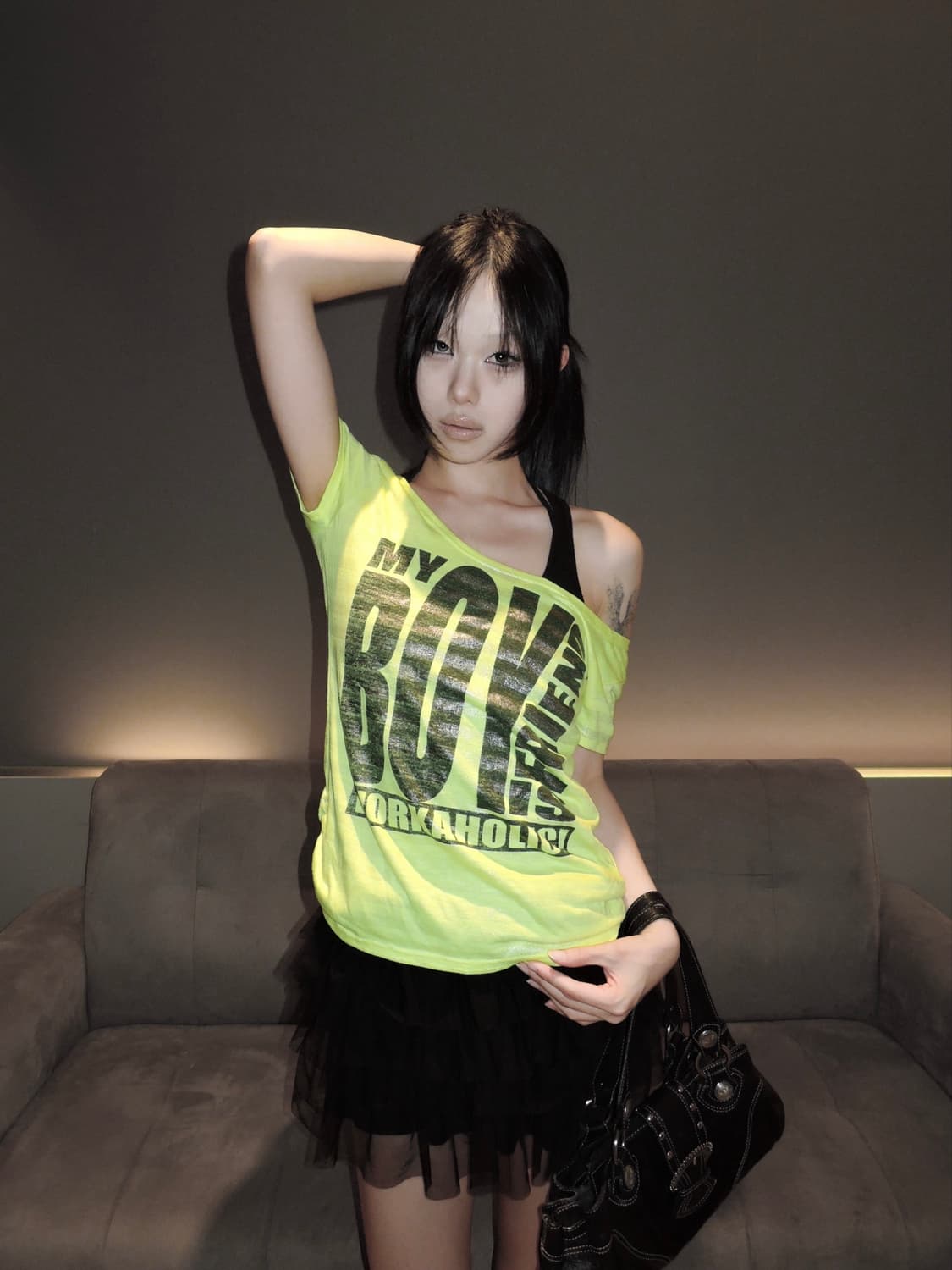 d.i.a 00s Glitter Stripe T-Shirt 상품이미지1