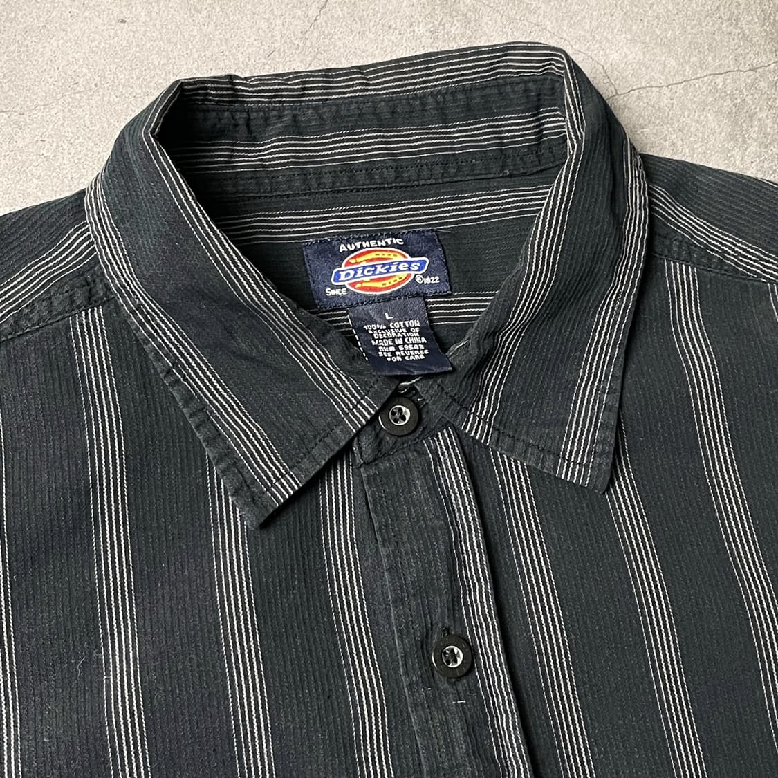 DICKIES 디키즈 빈티지 스트라이프 코튼 반팔 셔츠 A00907 상품이미지2