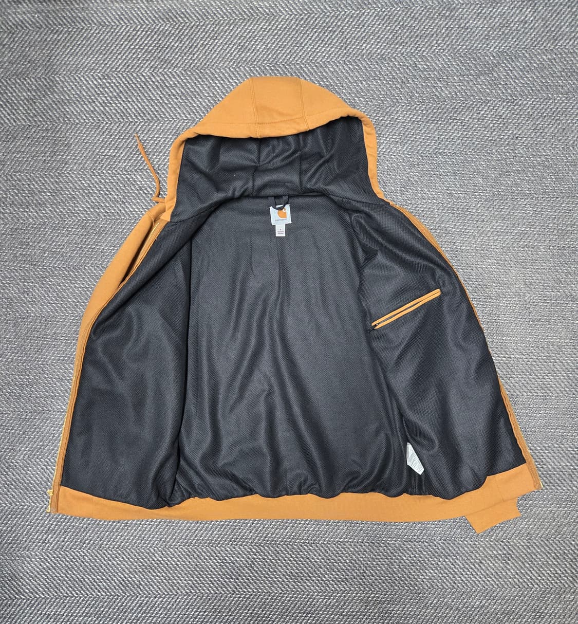 칼하트 공용 브라운 후드 집업 상품이미지3