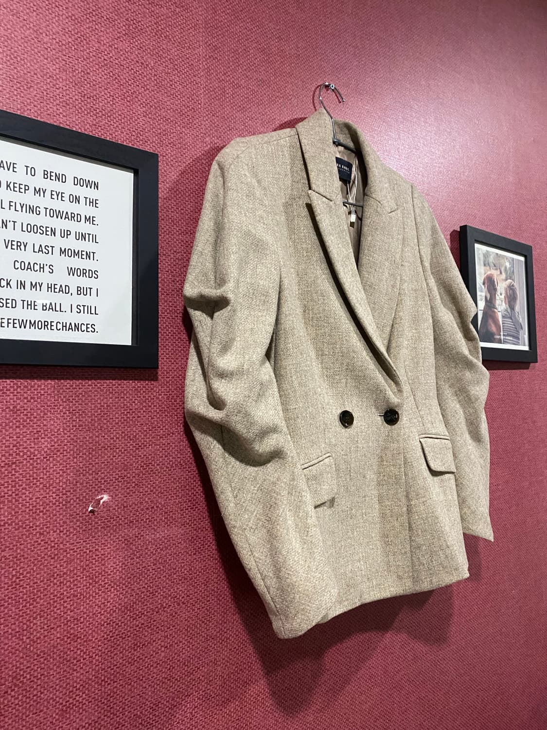 자라 라나울100%더블 자켓 S 상품이미지2