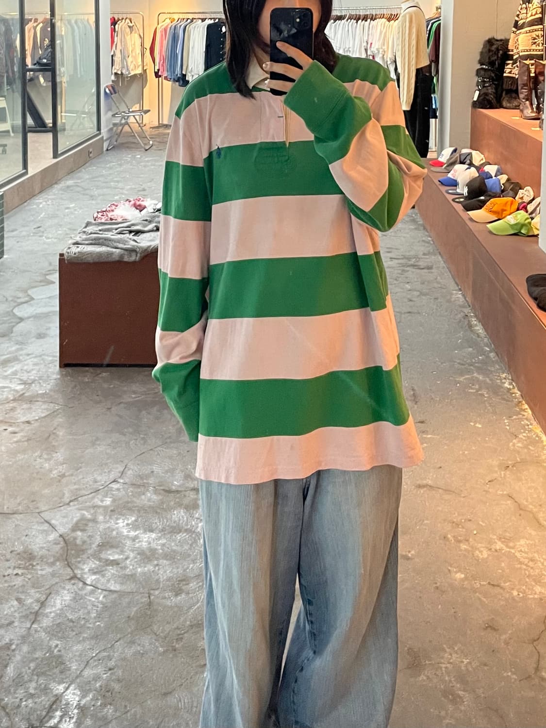 폴로랄프로렌 포니로고 배색 스트라이프 럭비티 H779 상품이미지1