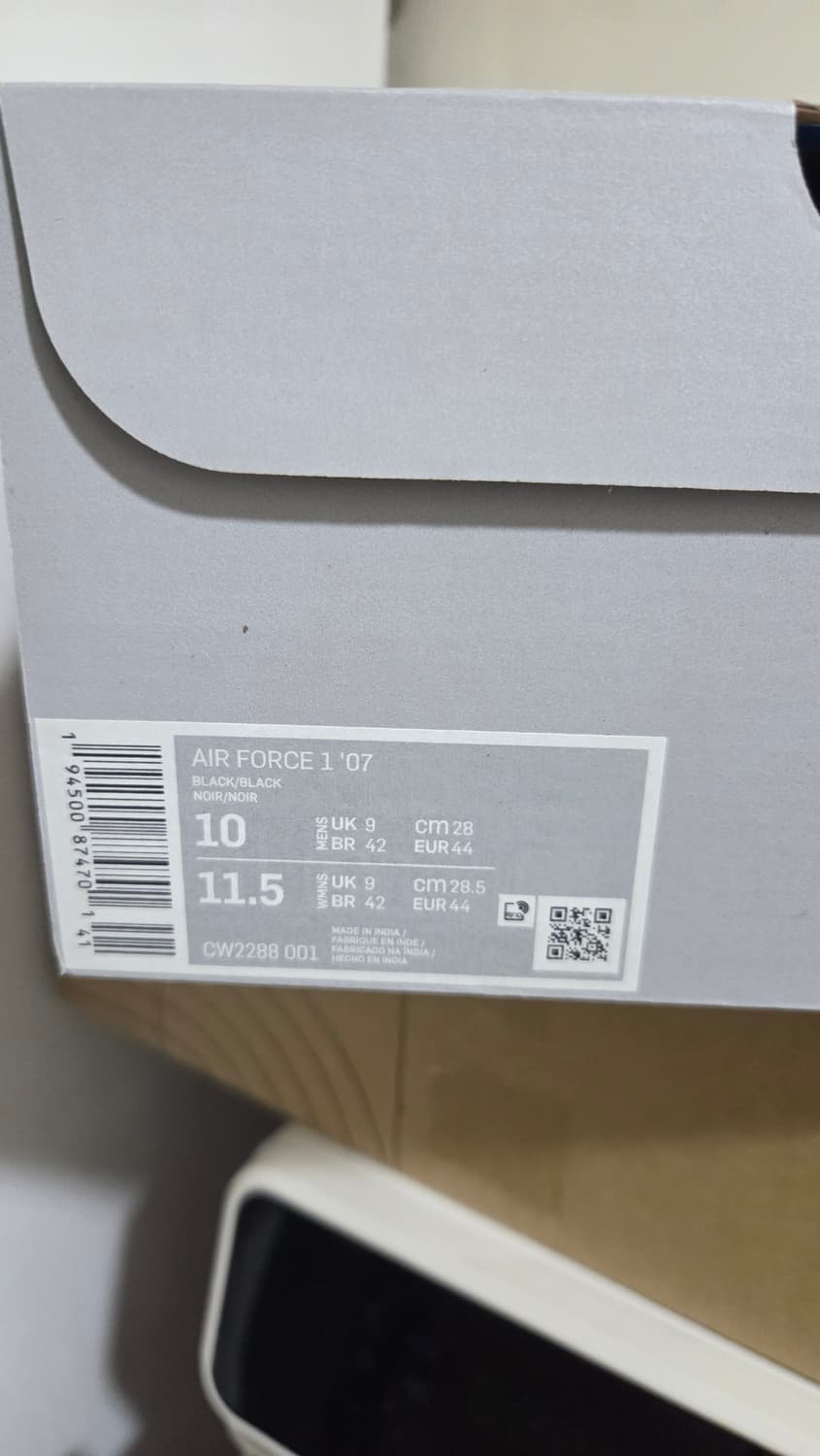 280) 나이키 에어포스 1 로우 트리플블랙 상품이미지10