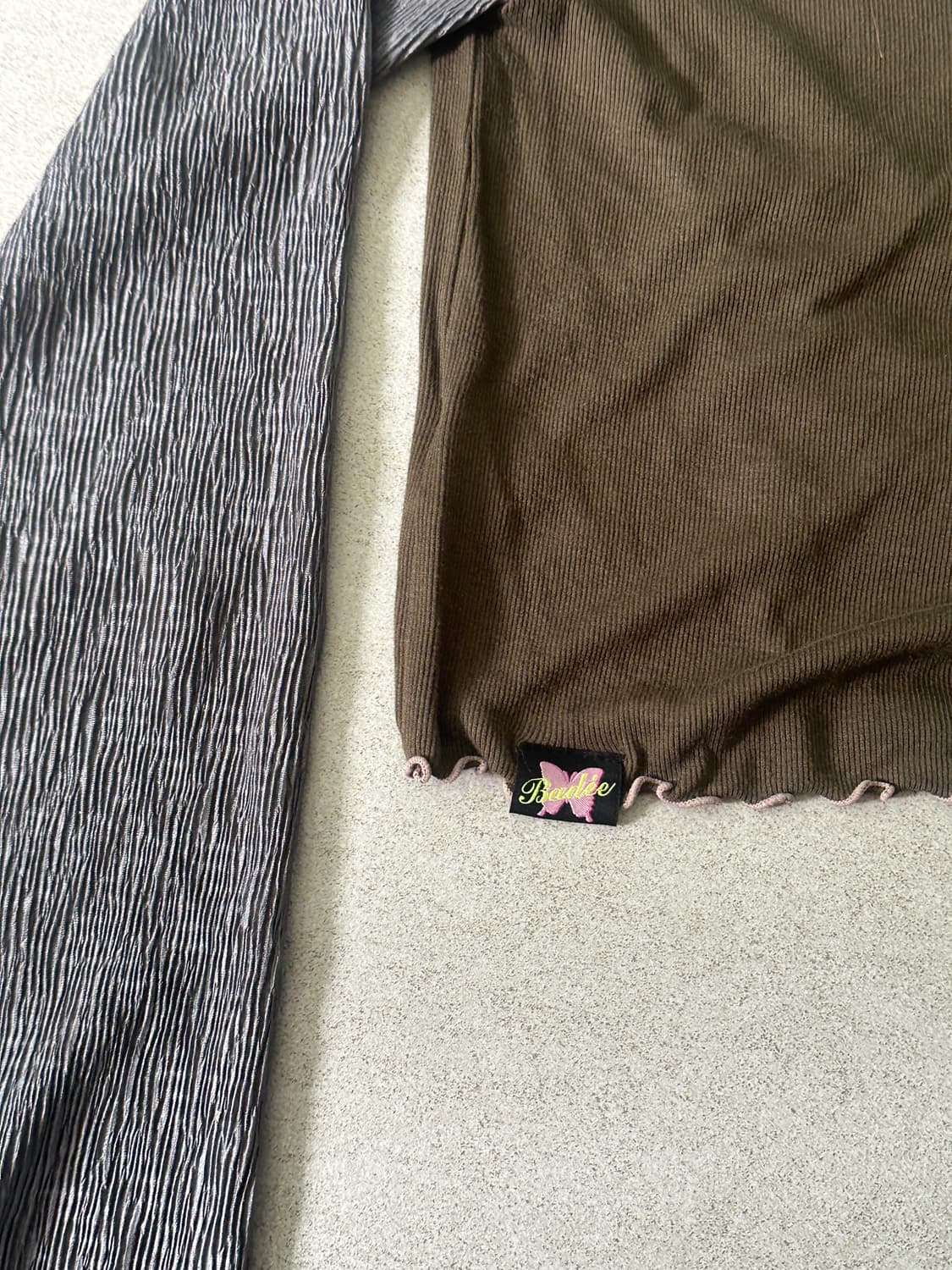 배디 패치워크 컷아웃 탑 M 퍼플 상품이미지6