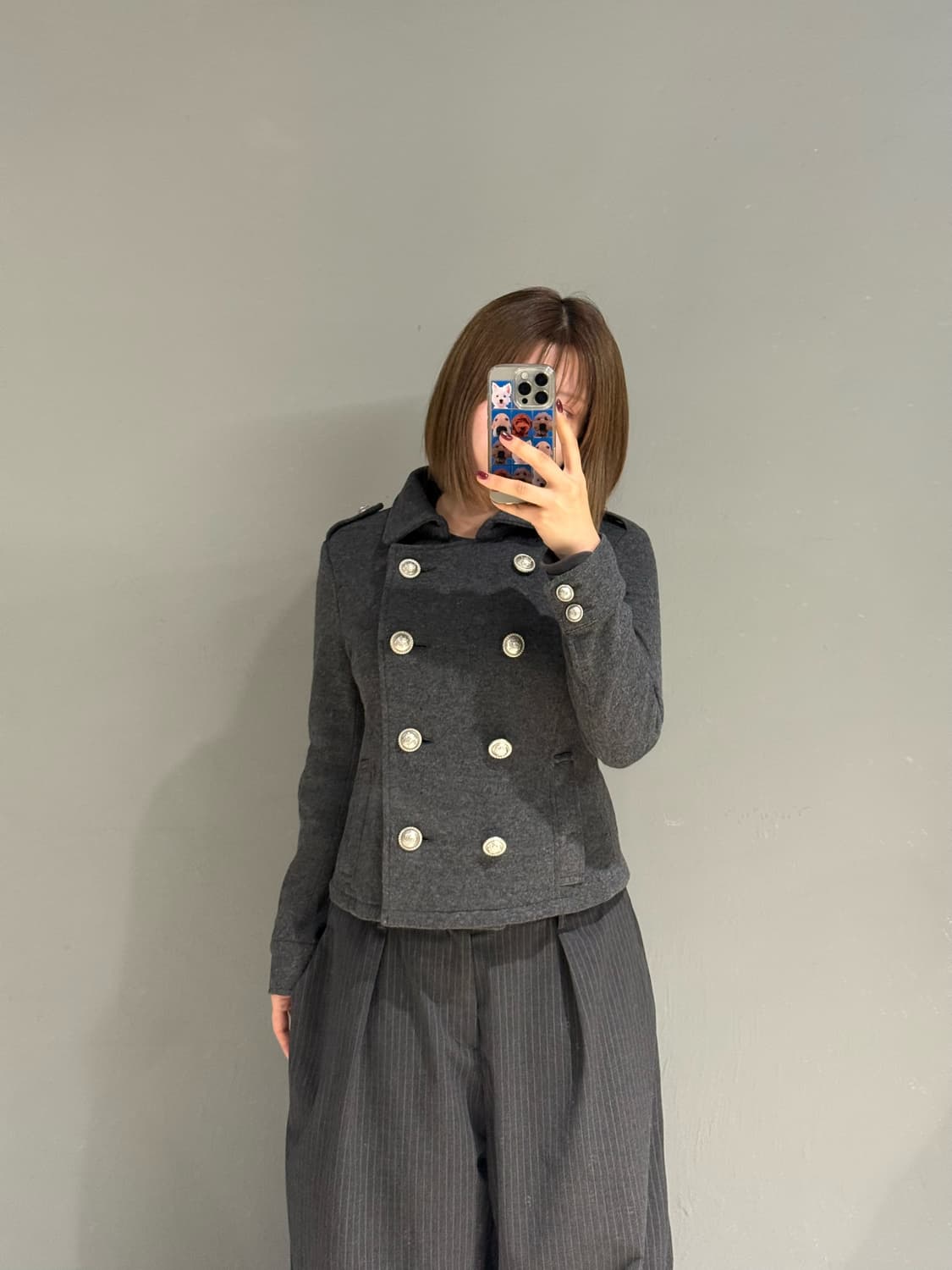 inner stripe point double button jacket 상품이미지1