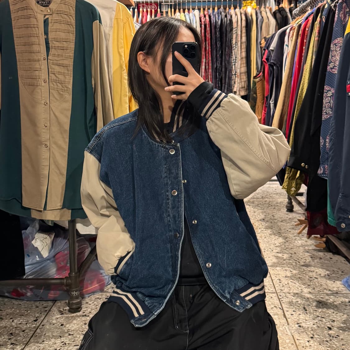 NORTHWEST 빈티지 데님 바시티 자켓 상품이미지1