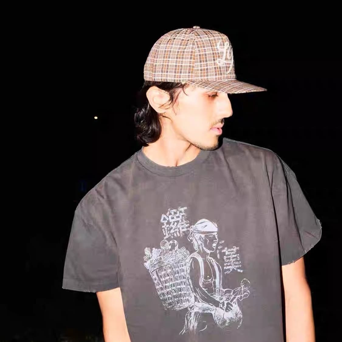 빈티지 체크무드 LP로고 캡  상품이미지4